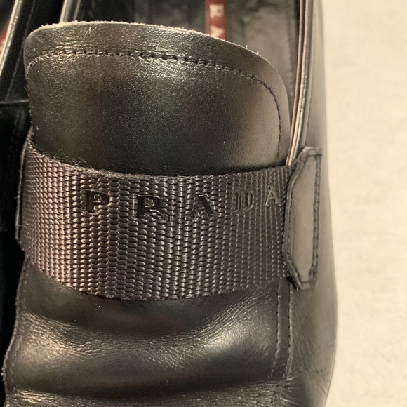 Prada Loafers US 8.5 size Leather with rubber soles Gently worn - Picture 7 of 8